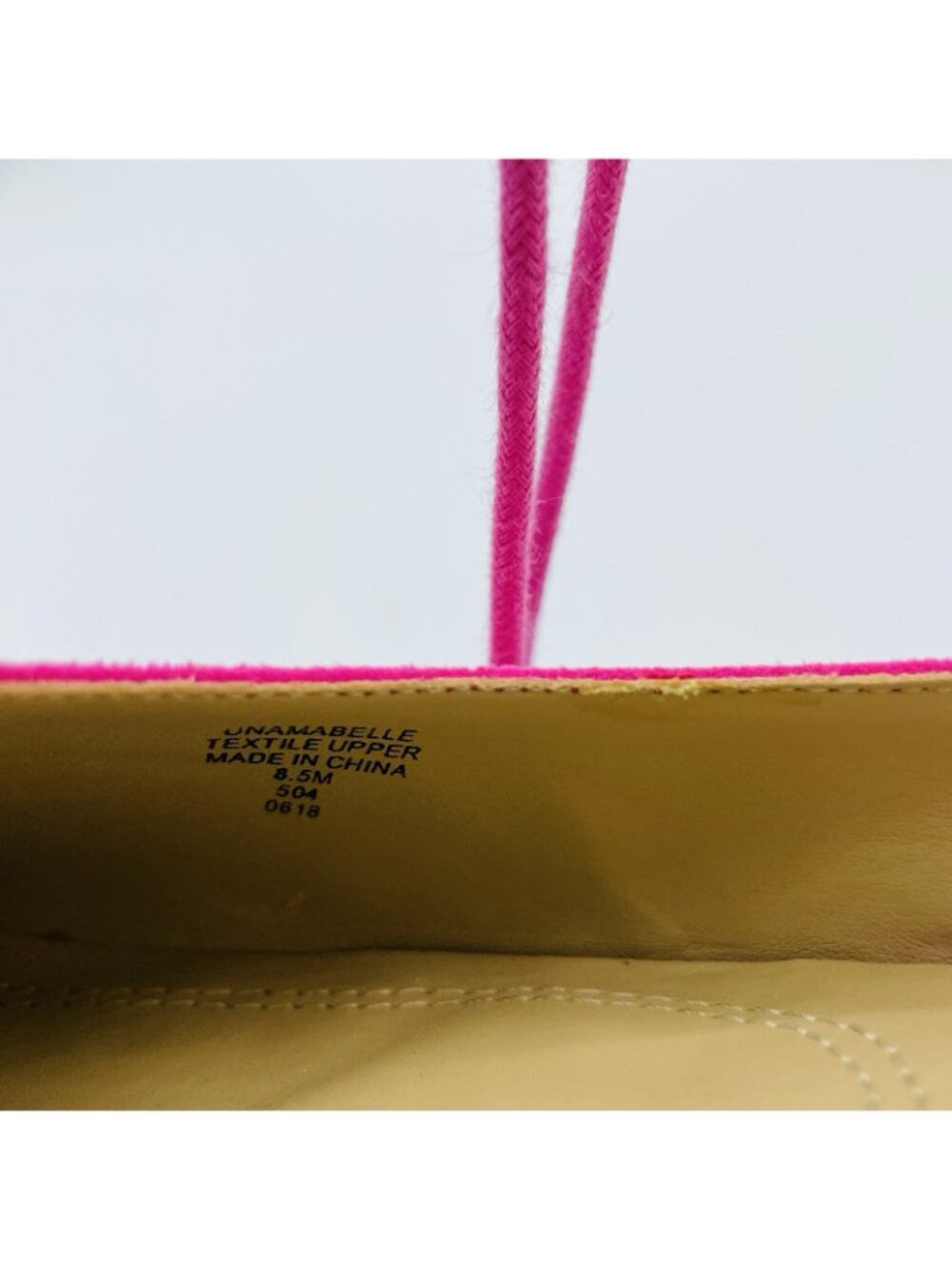Unisa Shoes Womens Size 8.5 M Pink Faux Suede Stilleto High Heels Lace Up Pumps - Picture 10 of 11